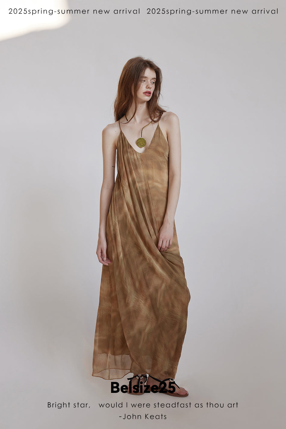 Lumen Printing Smoky Oud draped draped silk exclusive printed resort dress