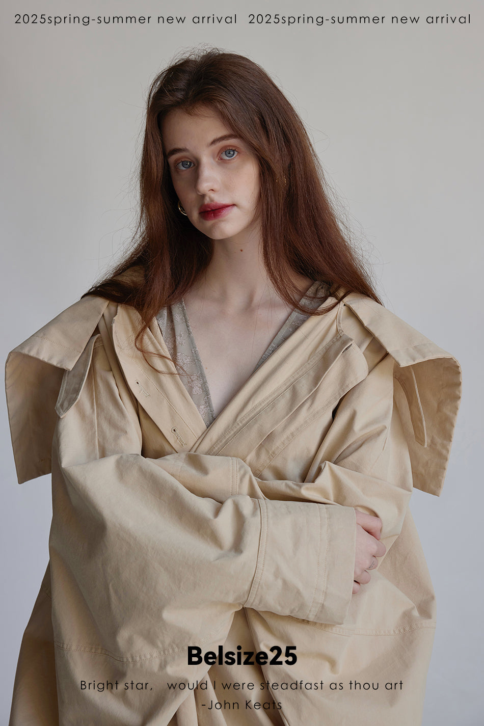 Wing coat Oversized, cocoon-shaped trench coat