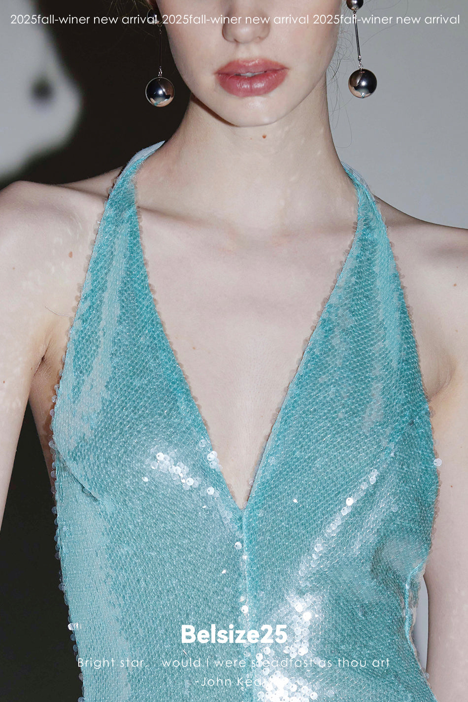 Mayfair Series 2 Sequin halter neck backless dress