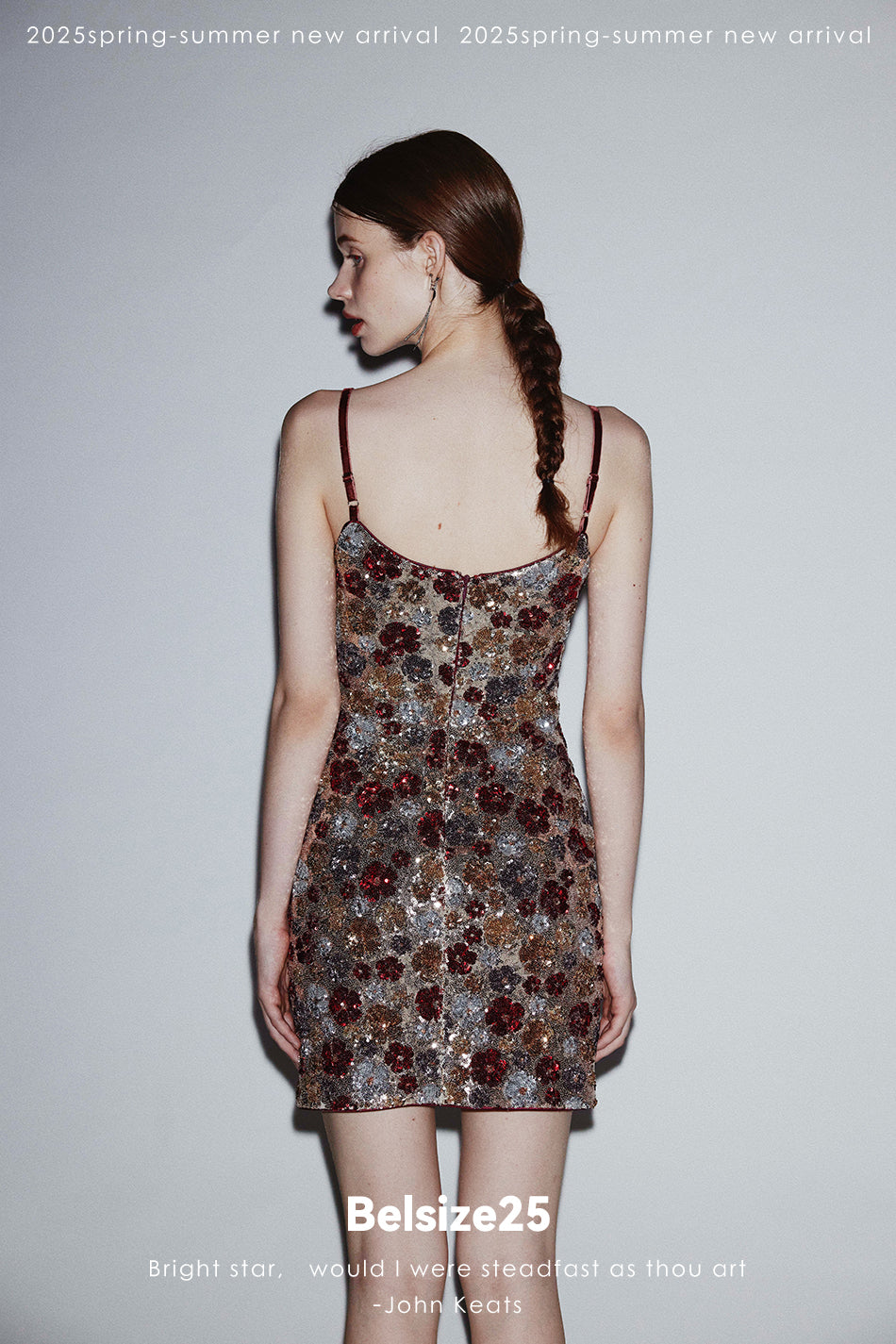 Mayfair series—Garden dress Heavy sequined halter evening gown