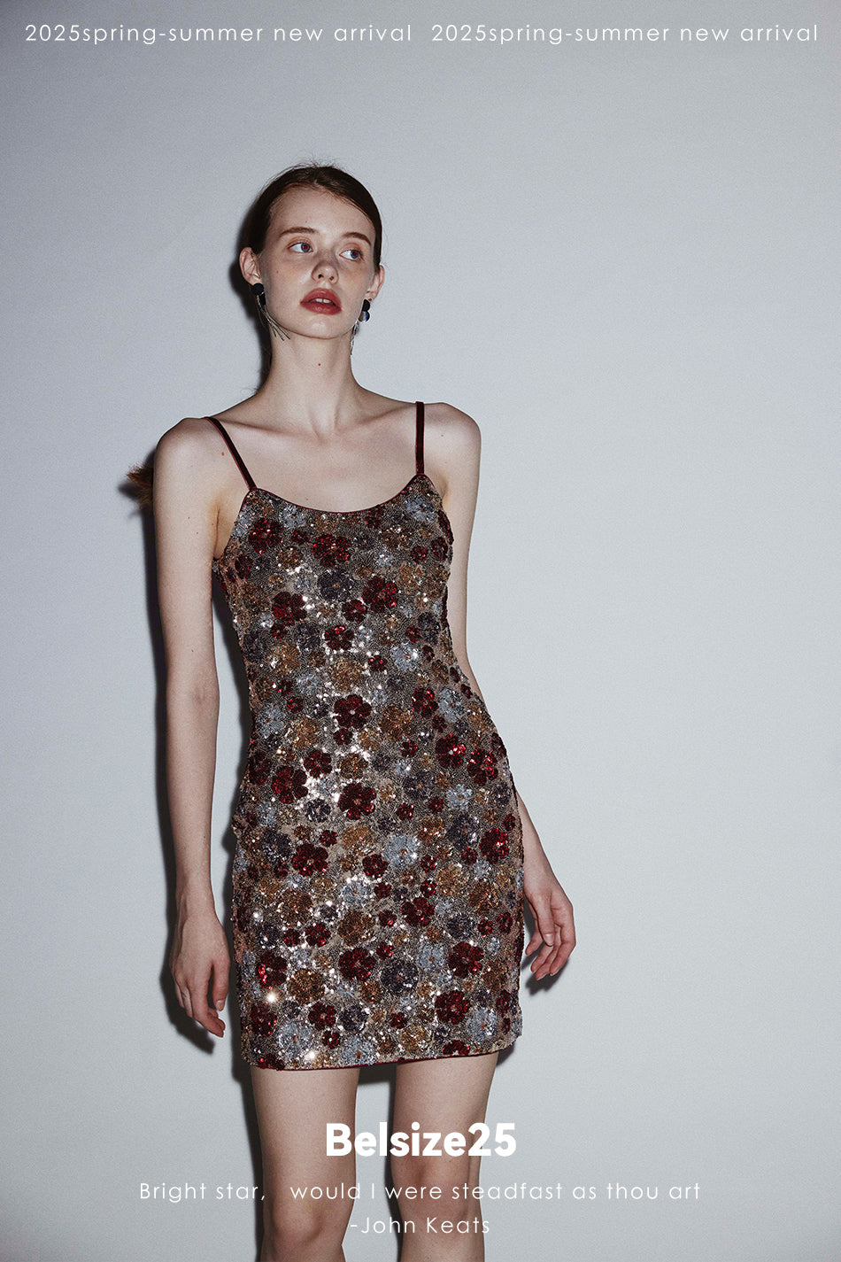 Mayfair series—Garden dress Heavy sequined halter evening gown