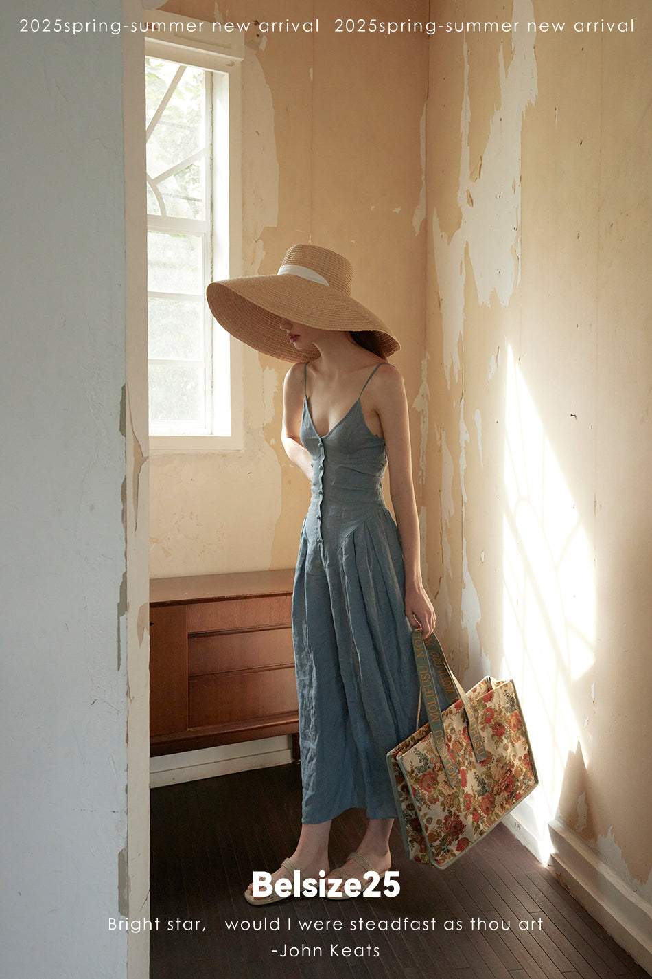Bluebells dress 100% Flaxseed Enzyme Wash South of France Resort Dress Bluebell Dress