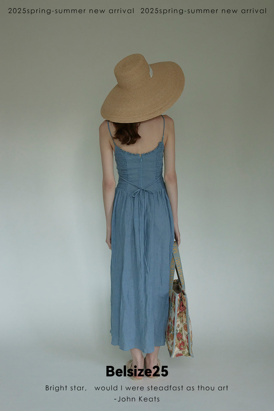 Bluebells dress 100% Flaxseed Enzyme Wash South of France Resort Dress Bluebell Dress