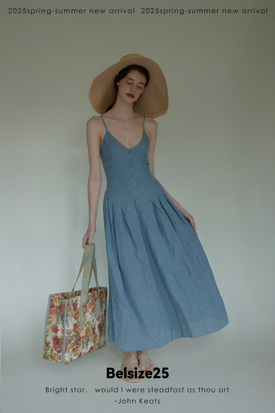 Bluebells dress 100% Flaxseed Enzyme Wash South of France Resort Dress Bluebell Dress