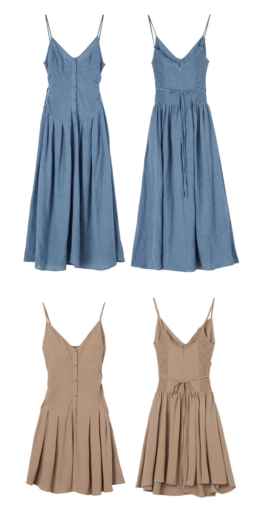 Bluebells dress 100% Flaxseed Enzyme Wash South of France Resort Dress Bluebell Dress
