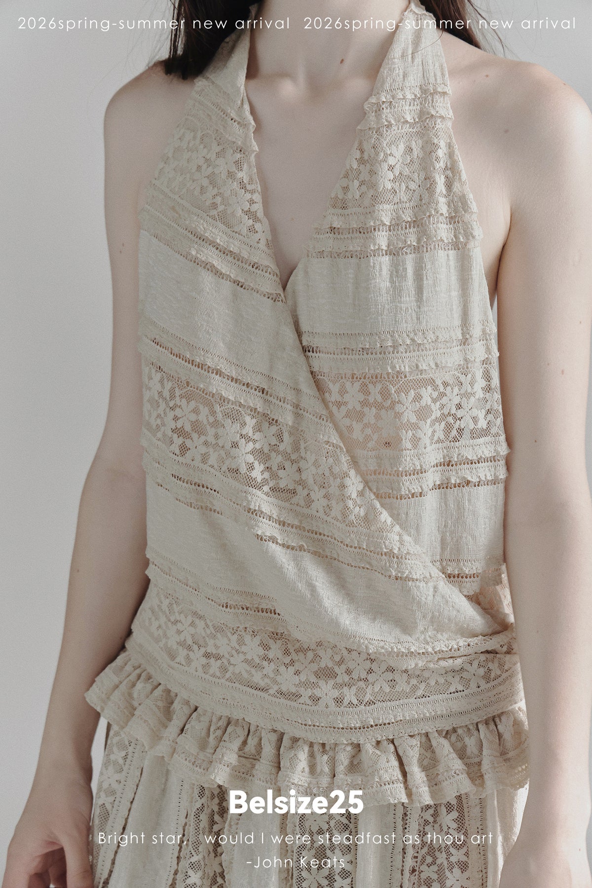 White Sails Lace Halter Maxi Dress