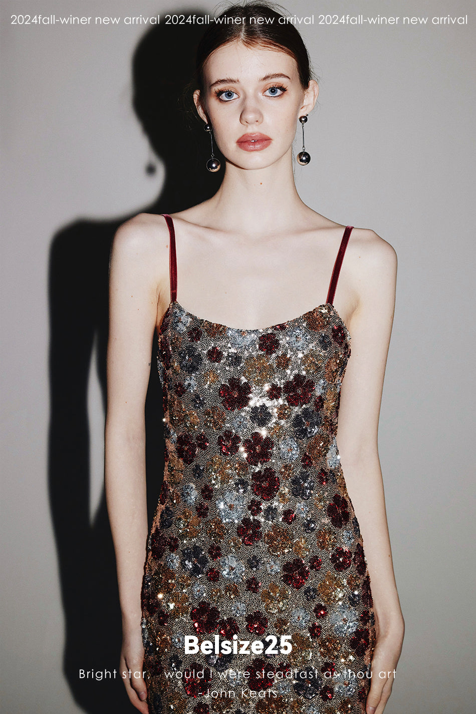 Mayfair series—Garden dress Heavy sequined halter evening gown