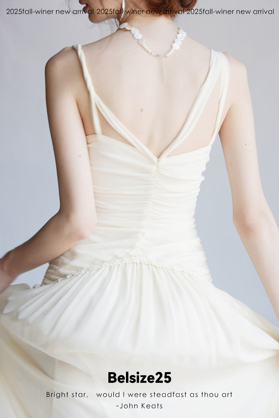 Silent Mode Series Silk resort dress with hand-woven rope floor-length straps