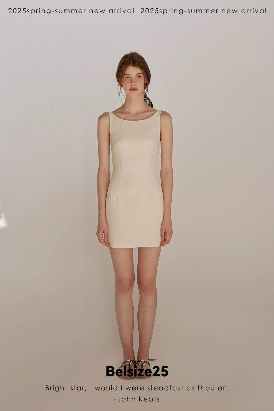 O2O Series Office to Off-duty Acetate off-shoulder sleeveless dress