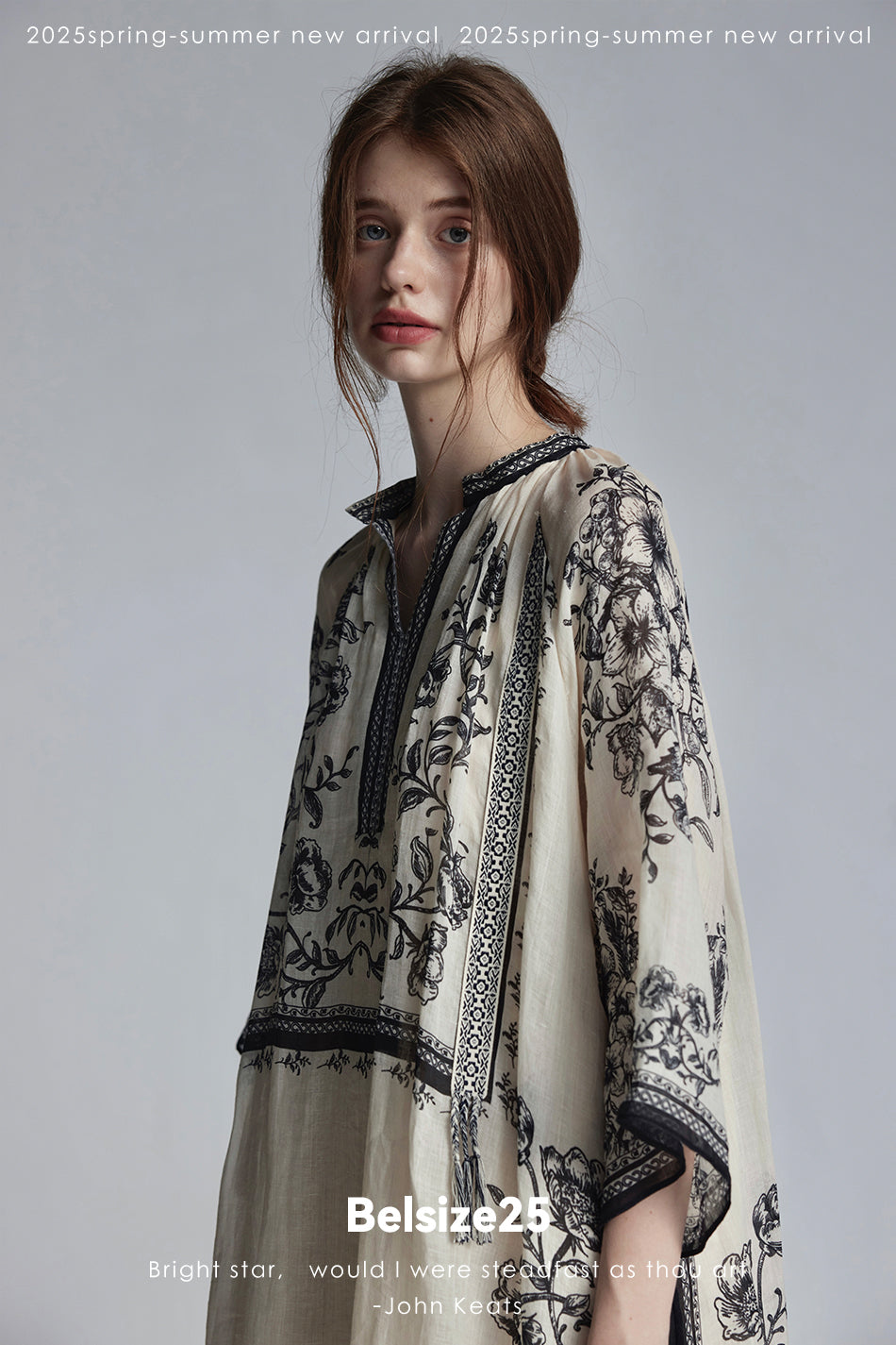 Mughal Empire Series Mughal series 100-count pure ramie print dress
