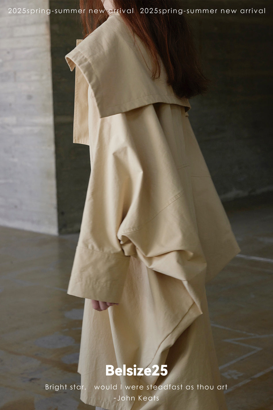 Wing coat Oversized, cocoon-shaped trench coat
