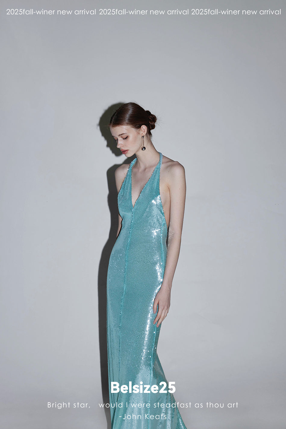 Mayfair Series 2 Sequin halter neck backless dress