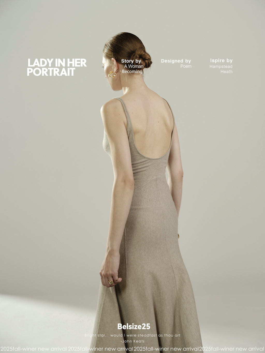 Winter Barlet Cashmere ballet tutu backless halter dress