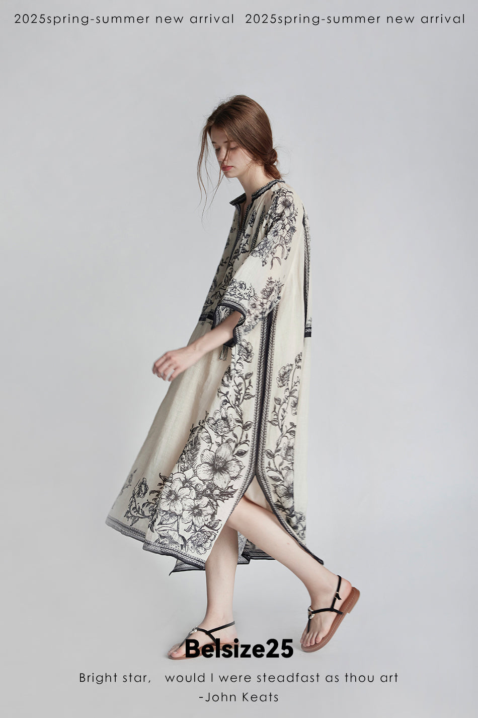 Mughal Empire Series Mughal series 100-count pure ramie print dress