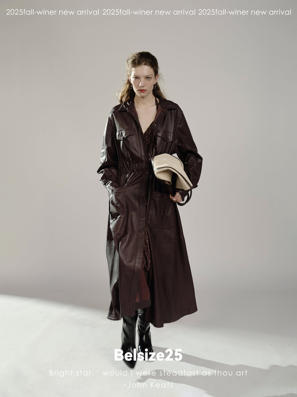 The Precision Trench Killer trench coat, heavyweight pure sheepskin, fitted waist long trench coat