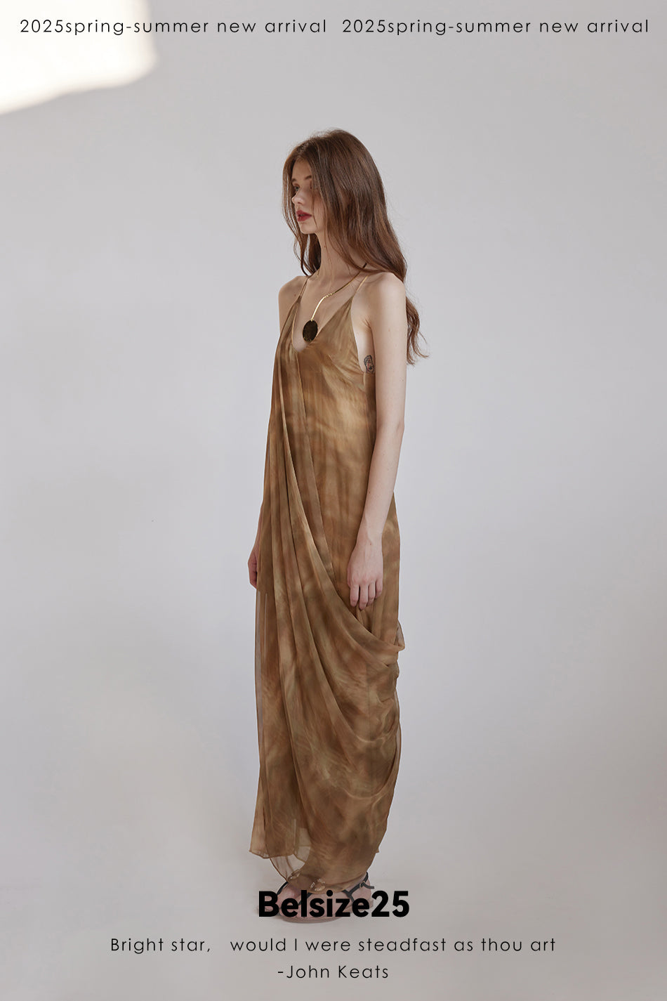 Lumen Printing Smoky Oud draped draped silk exclusive printed resort dress