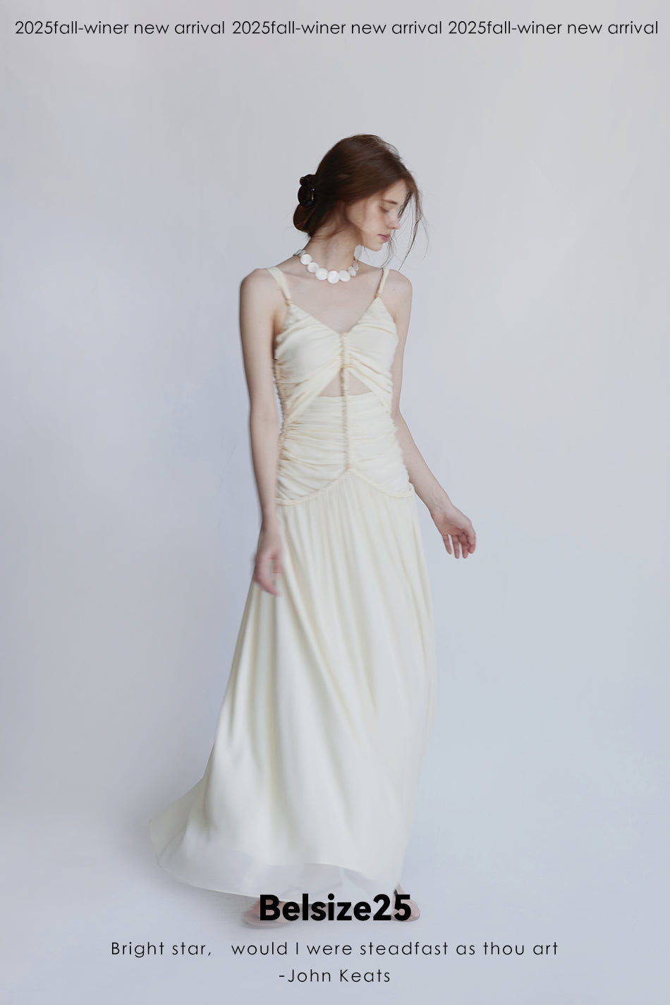 Silent Mode Series Silk resort dress with hand-woven rope floor-length straps
