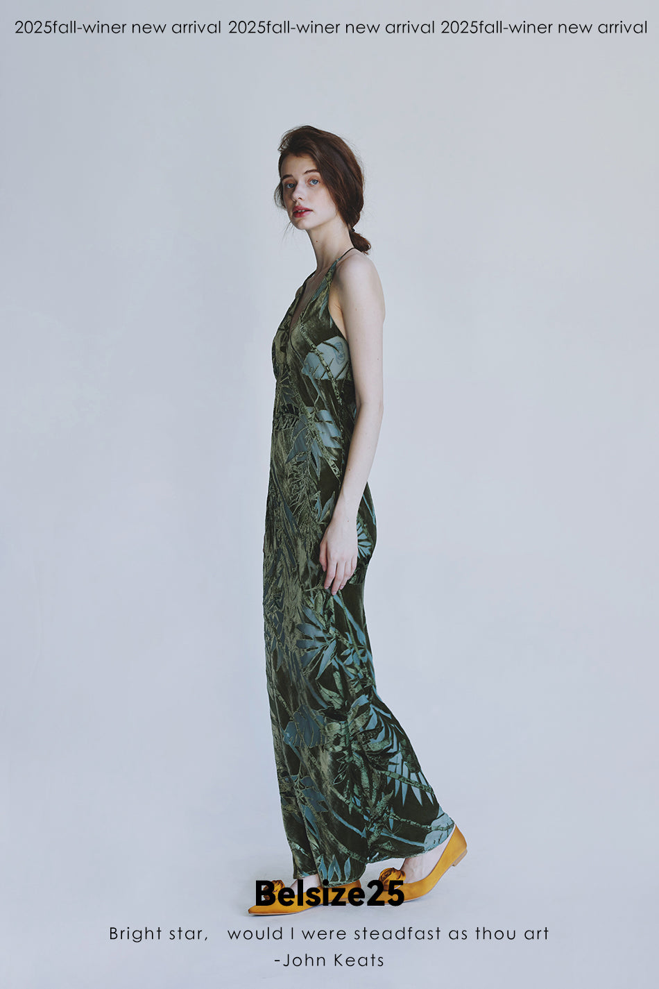 Mayfair Series 2 Silk jacquard velvet halter neck backless V-neck evening dress