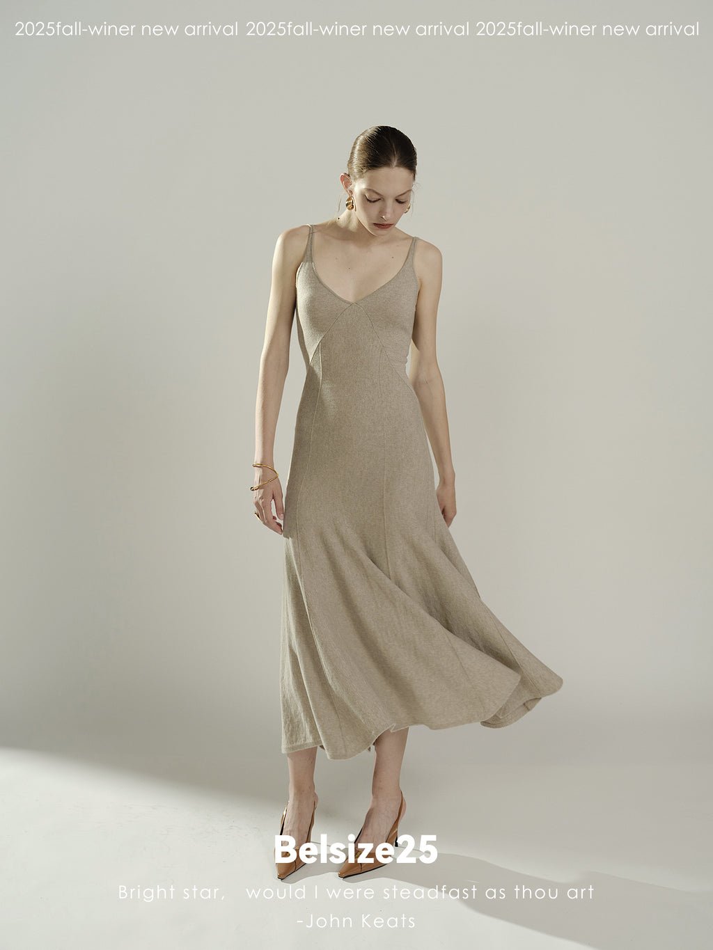 Winter Barlet Cashmere ballet tutu backless halter dress