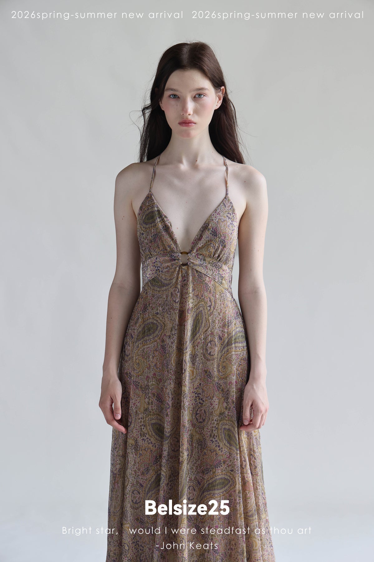 Print Adjustable-Strap Backless Maxi Holiday Dress in Viscose