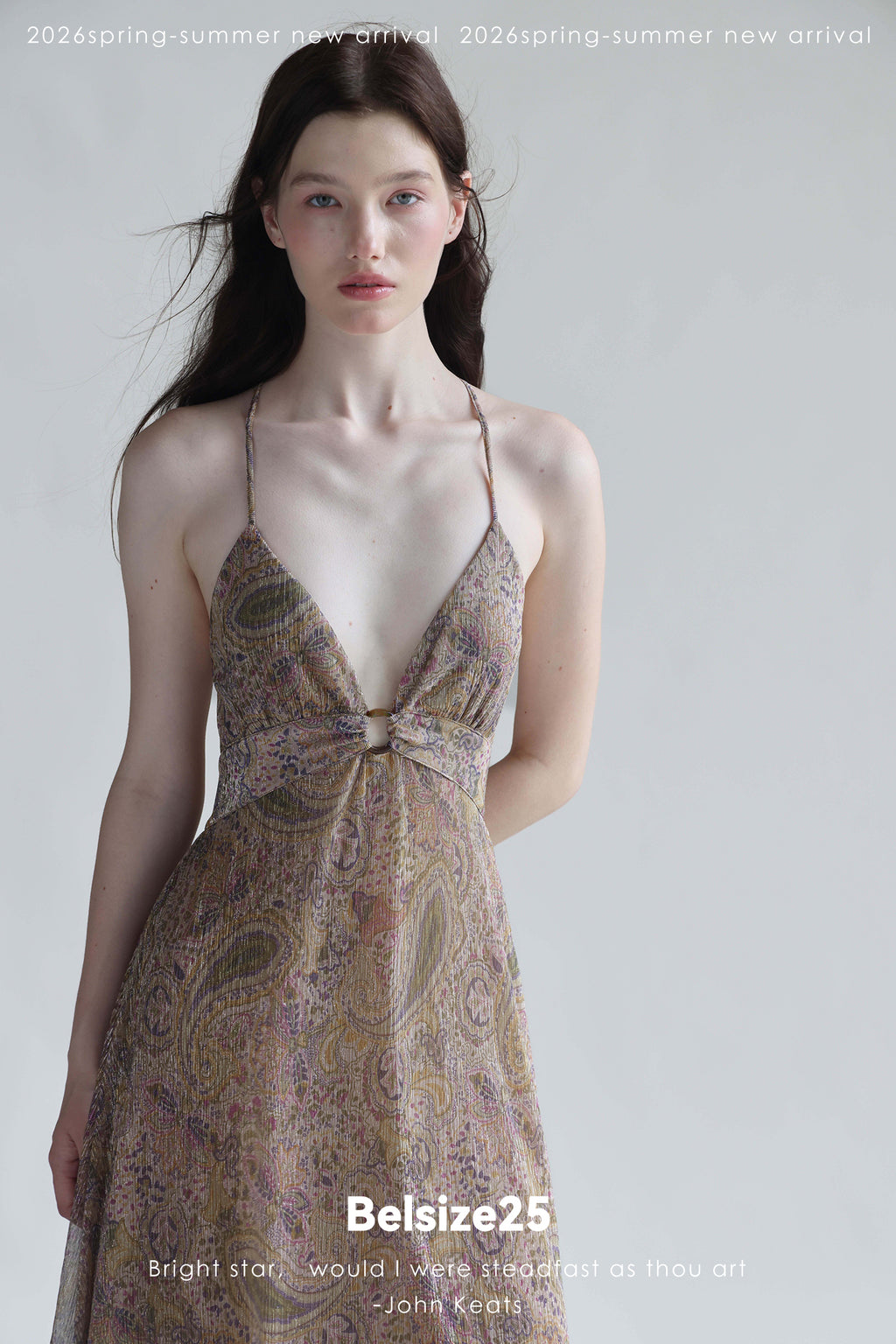 Print Adjustable-Strap Backless Maxi Holiday Dress in Viscose