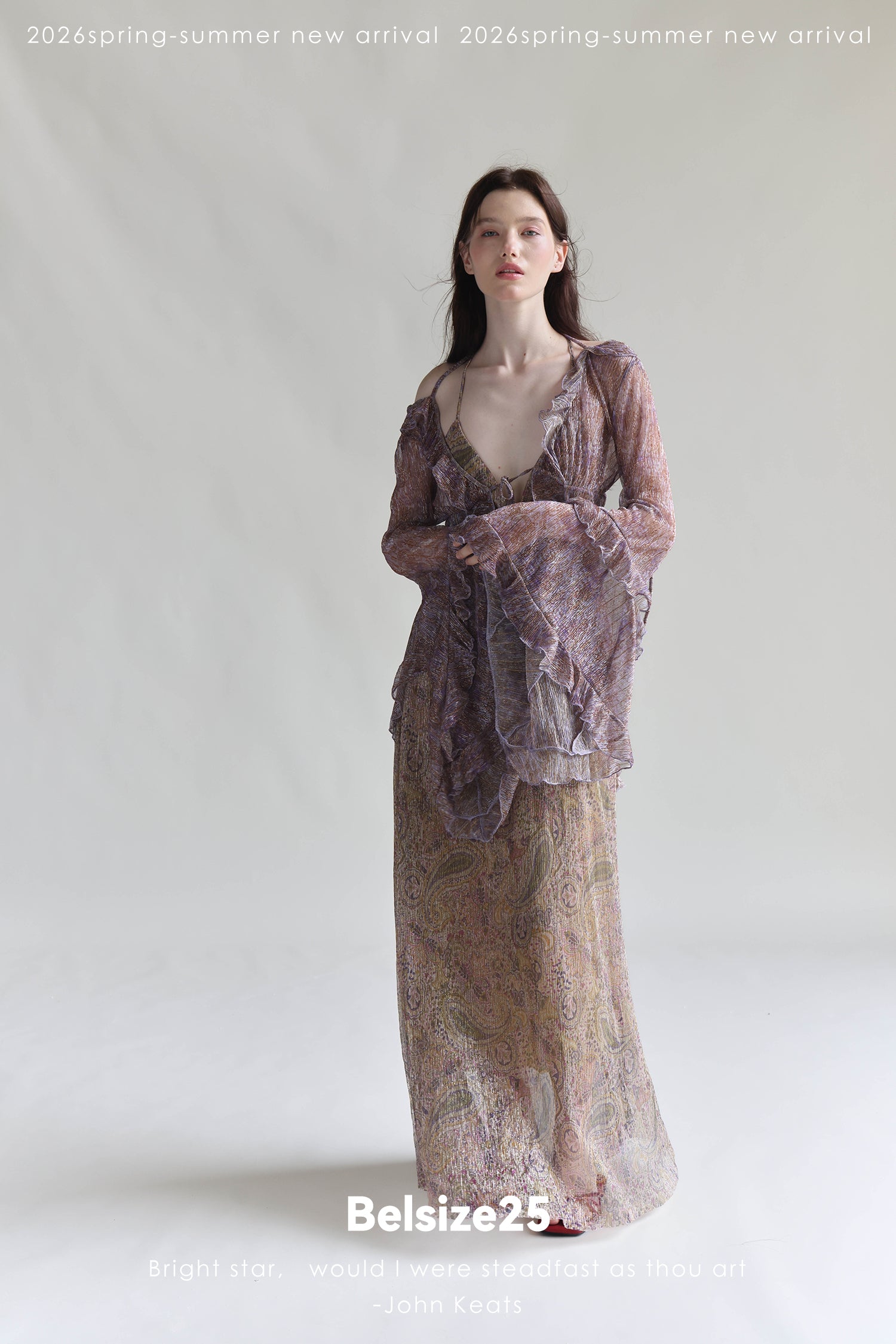Golden Paisley Puff Sleeve Exclusive Cardigan