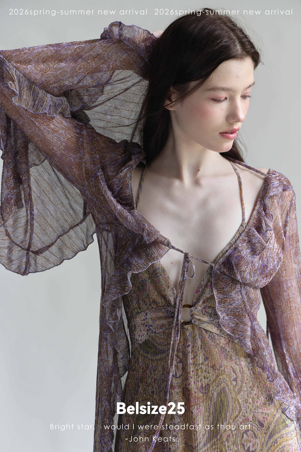 Golden Paisley Puff Sleeve Exclusive Cardigan