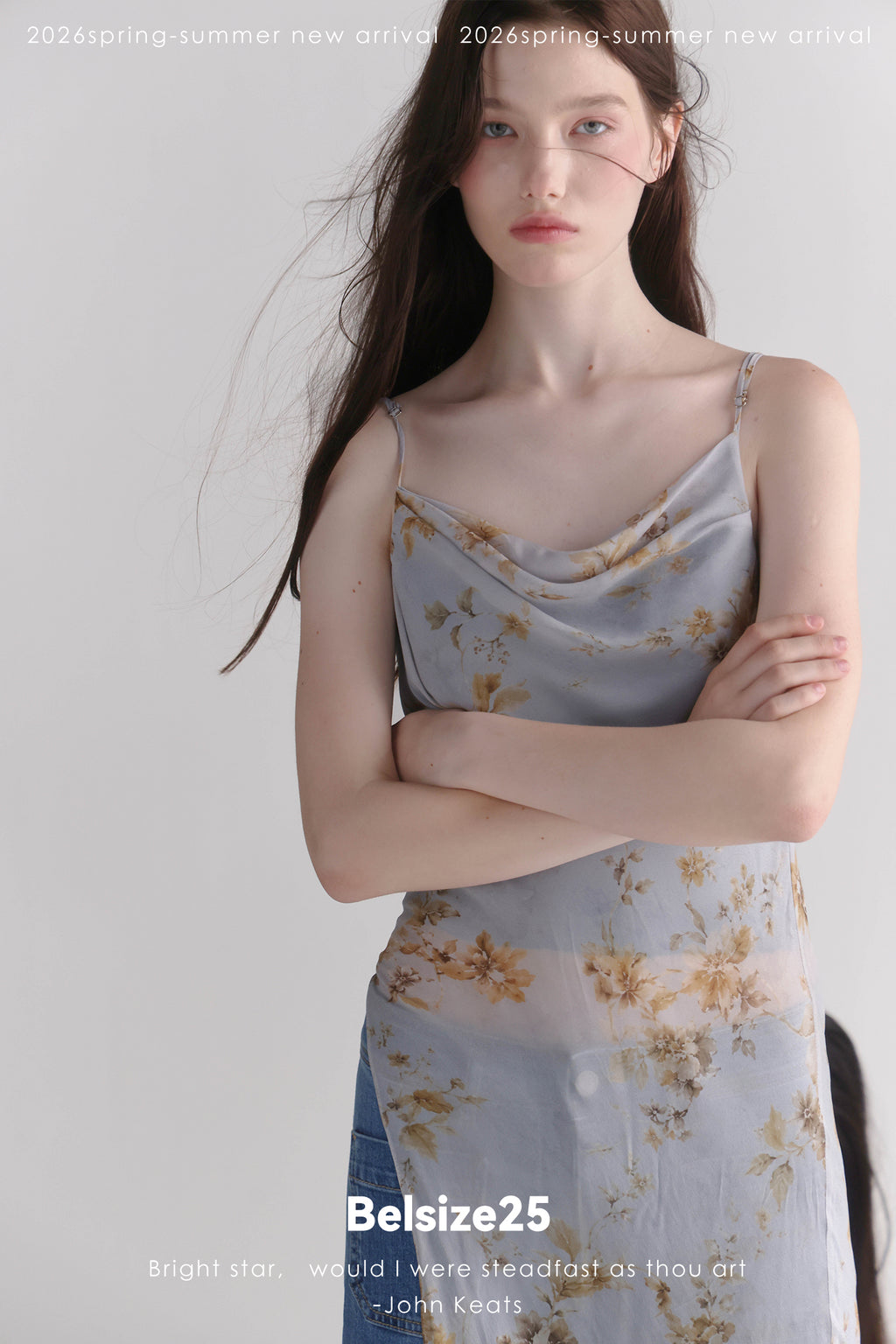 Celeste Floral Cowl Neck Draped Camisole Top