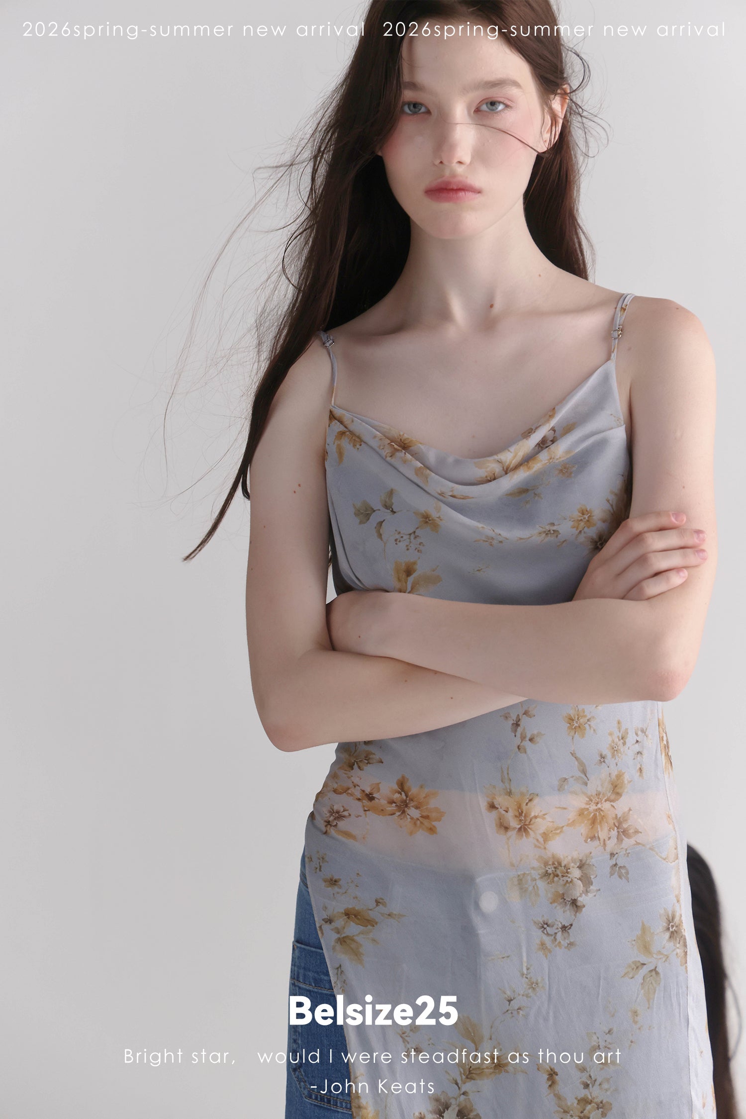 Celeste Floral Cowl Neck Draped Camisole Top