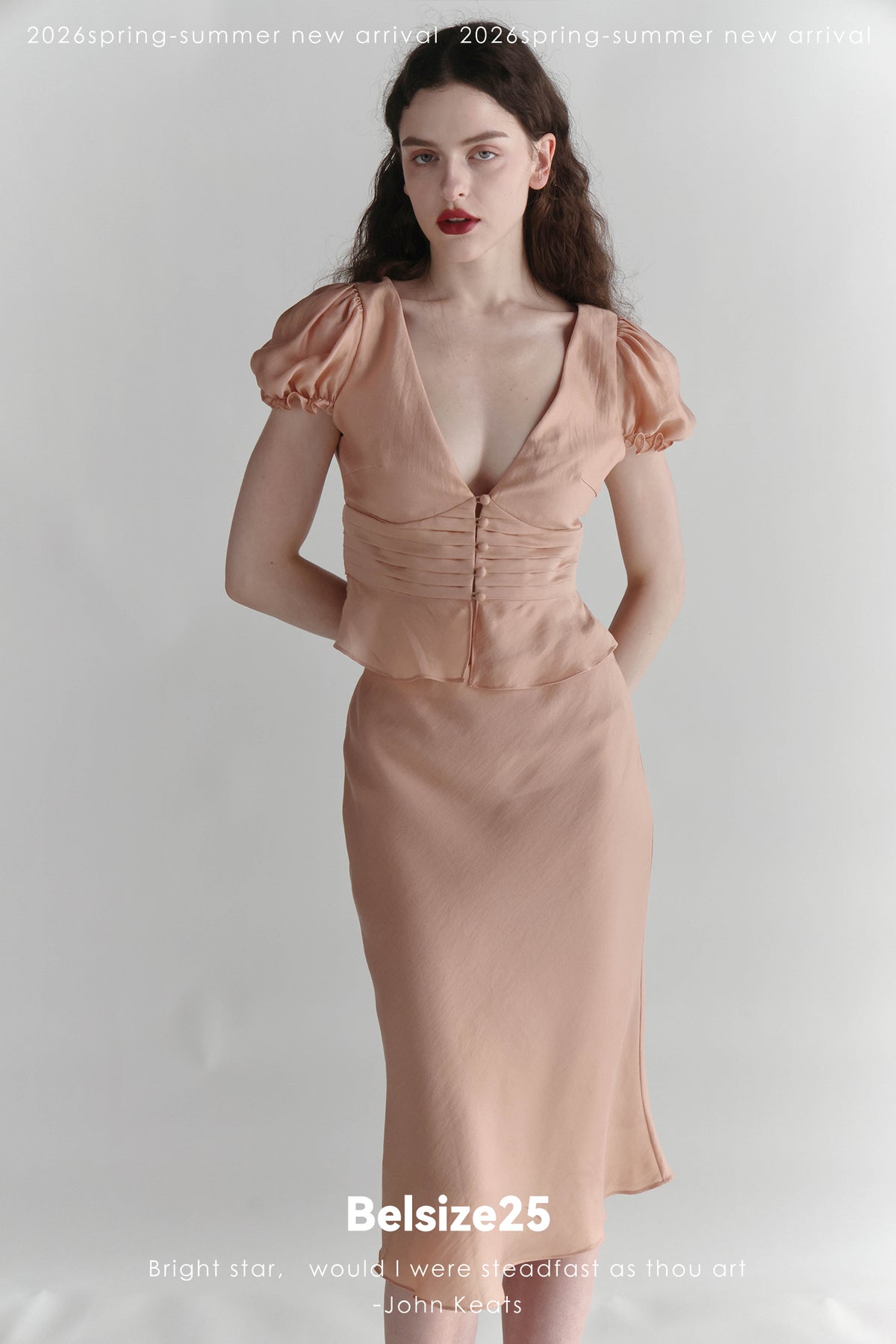 Pink Belair French Jacquard Blush Two-Piece Set