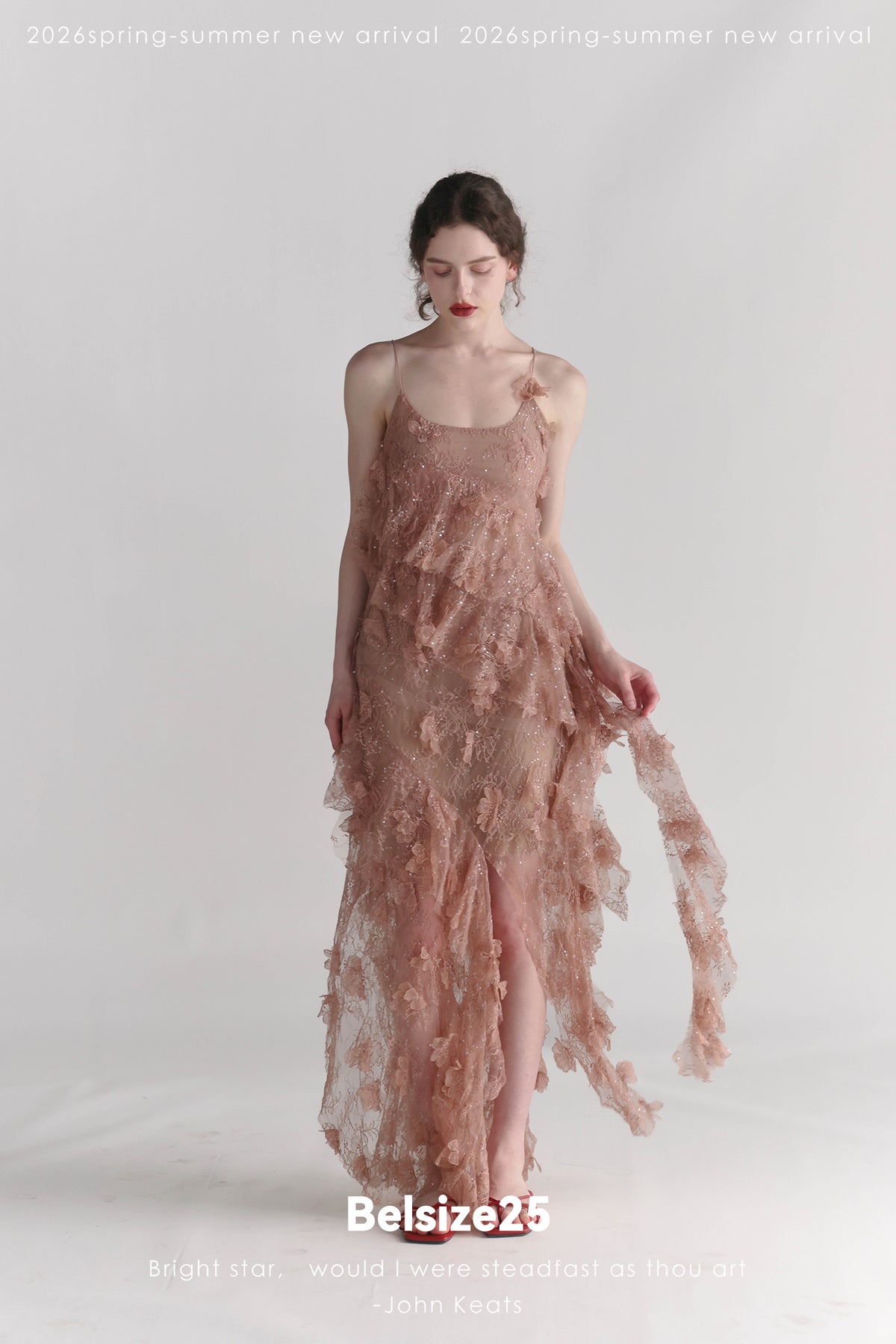 Sakara 3D Floral Beaded Strap Dress – Statement Resort Wear