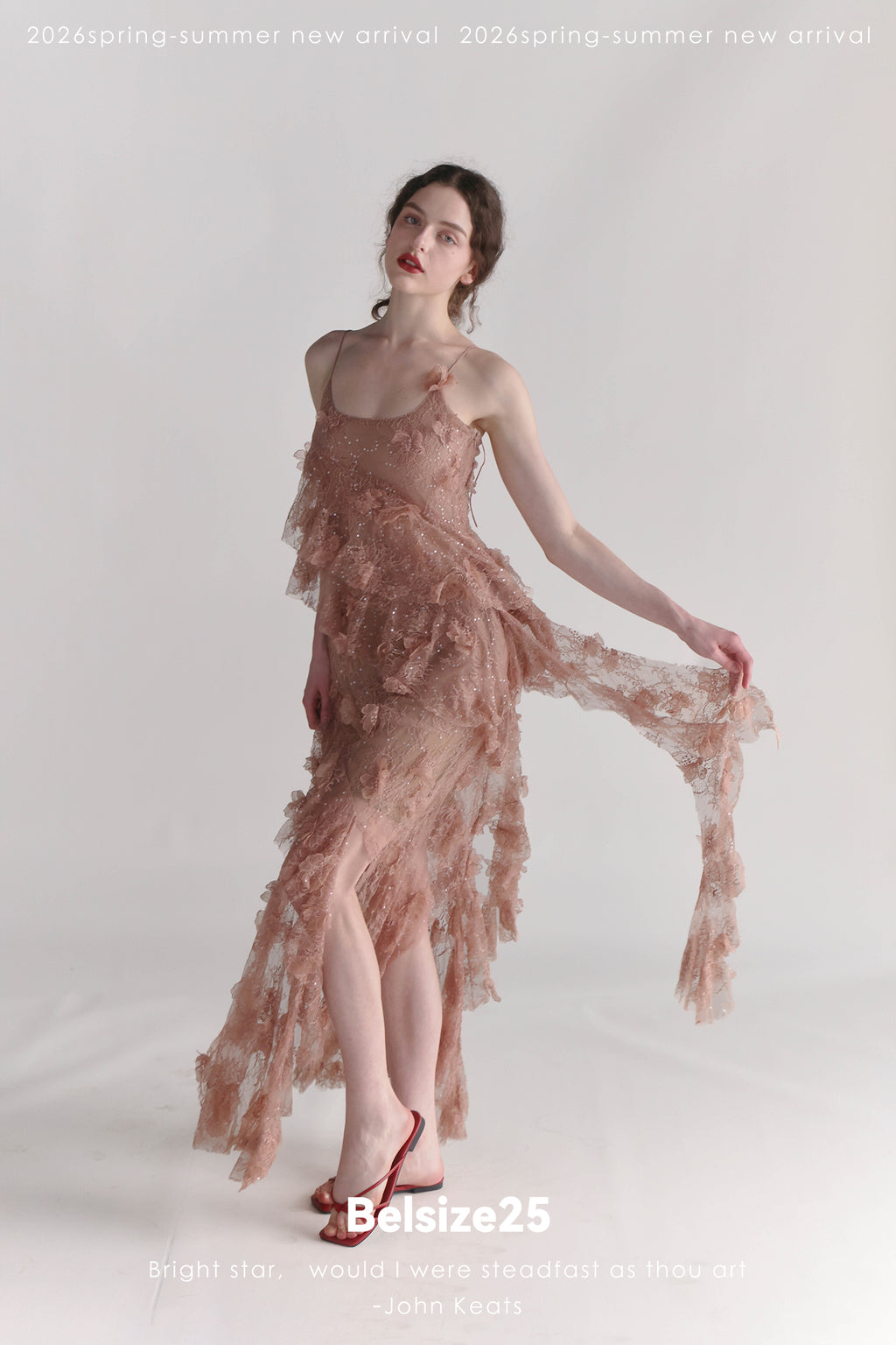 Sakara 3D Floral Beaded Strap Dress – Statement Resort Wear