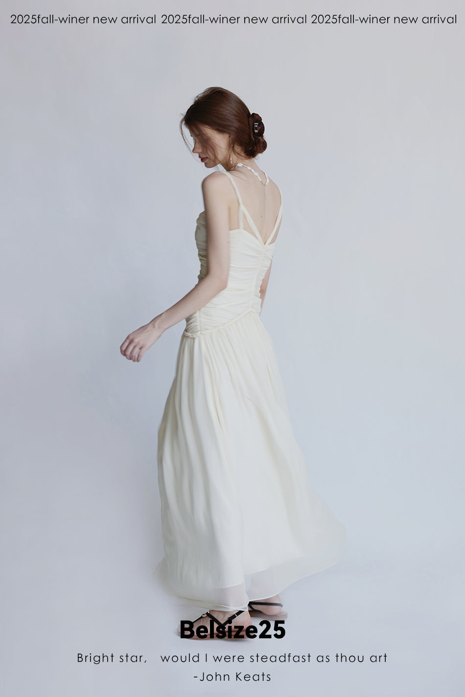 Silent Mode Series Silk resort dress with hand-woven rope floor-length straps