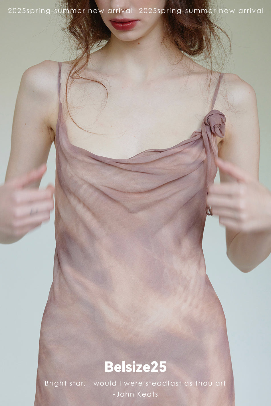 Lumen Printing—Nude Pink Long and short deconstructed slip dress
