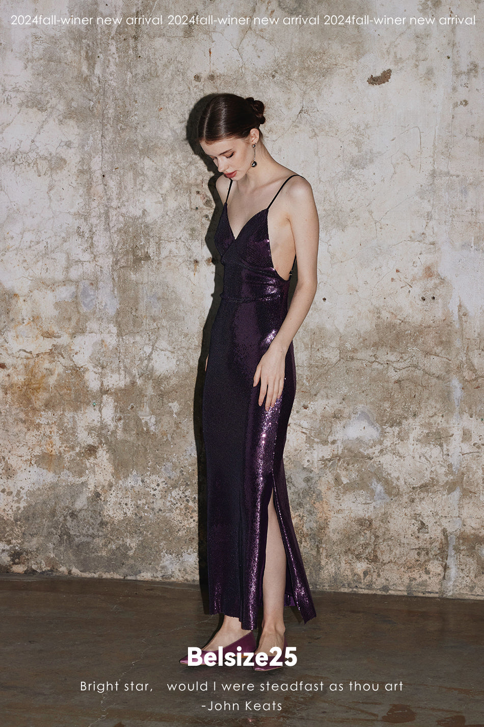 Mayfair series—Purple dress Heavy sequined purple dress