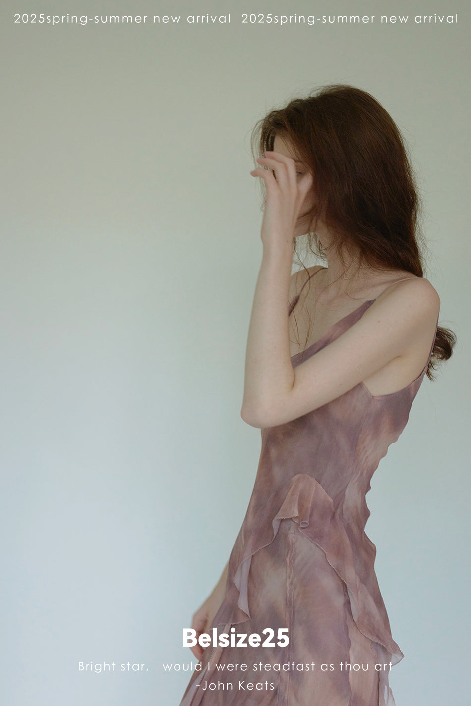 Lumen Printing—Nude Pink Long and short deconstructed slip dress