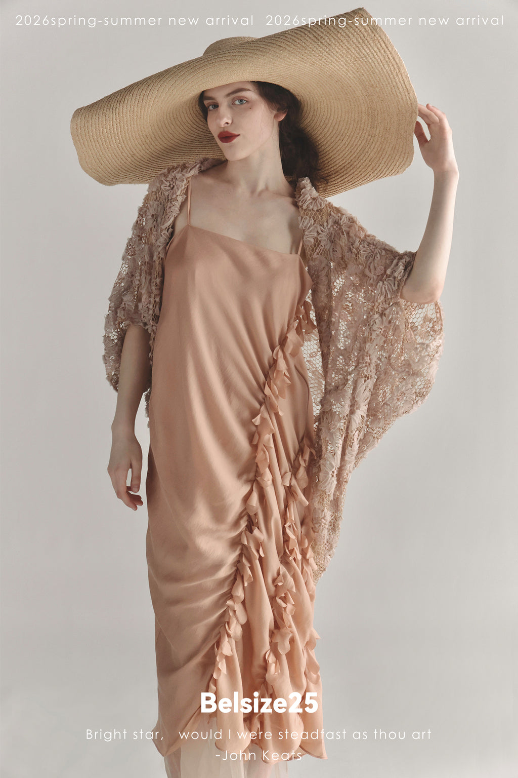 Blush 3D Floral Lace Open-Front Cardigan