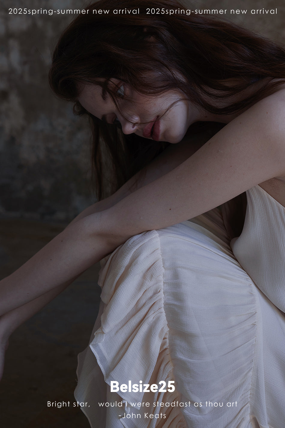 Layers dress Pure mulberry silk halter dress with an intricate hem