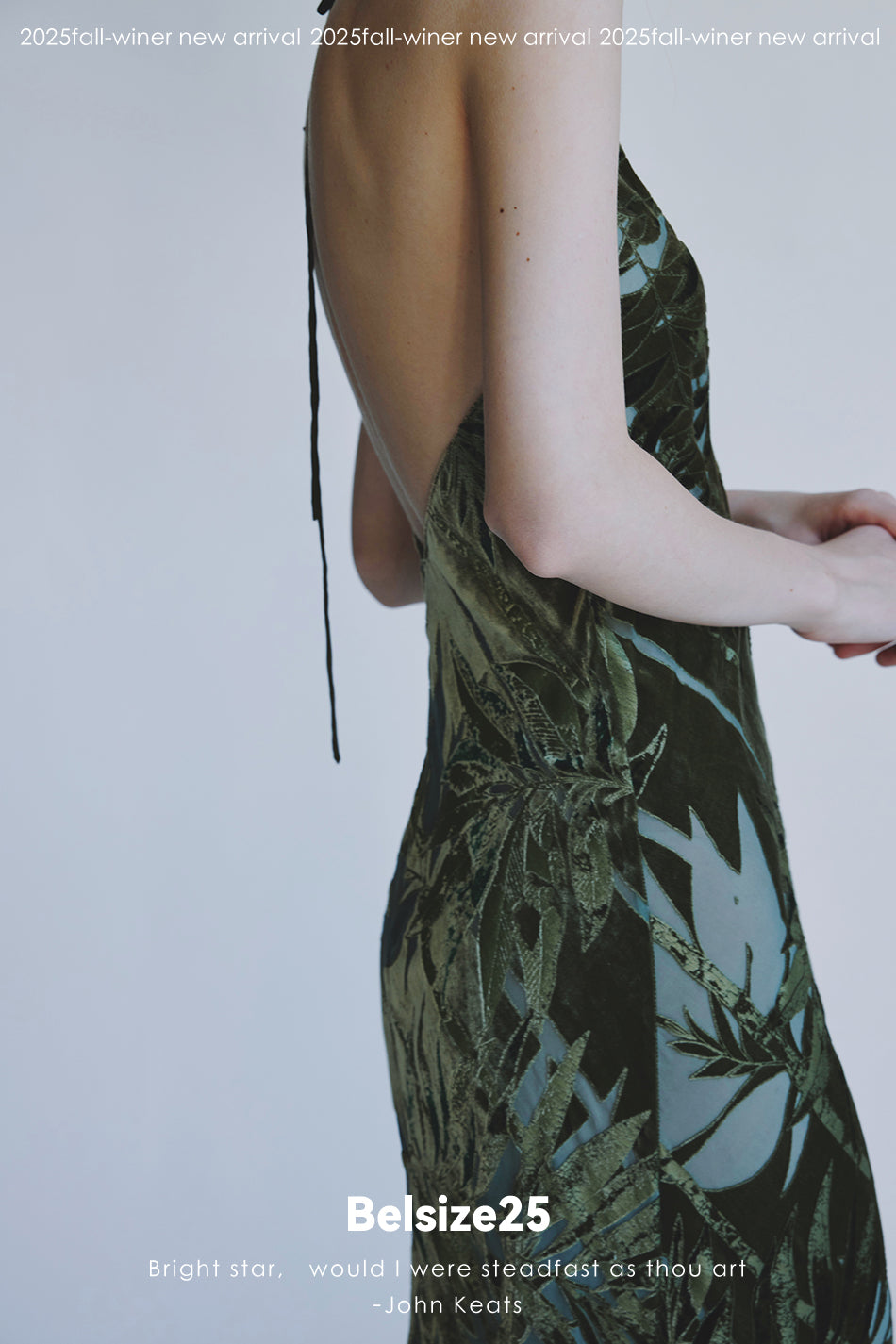Mayfair Series 2 Silk jacquard velvet halter neck backless V-neck evening dress