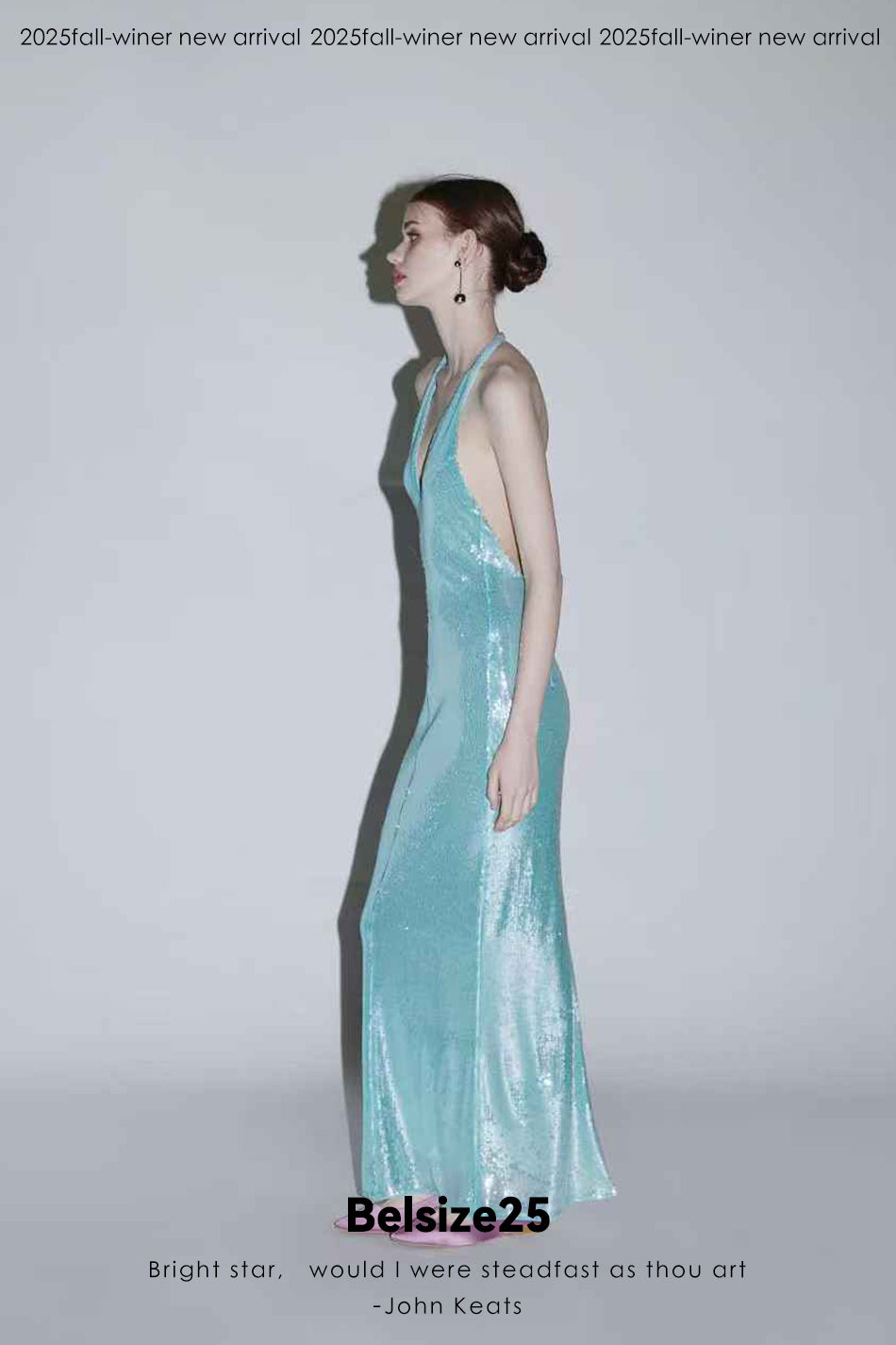 Mayfair Series 2 Sequin halter neck backless dress