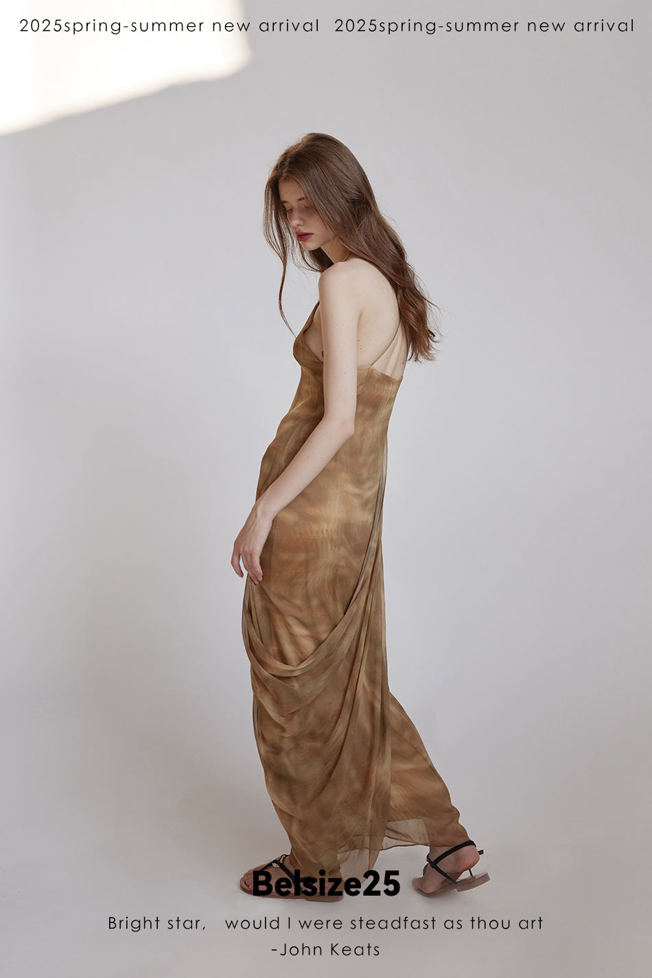 Lumen Printing Smoky Oud draped draped silk exclusive printed resort dress
