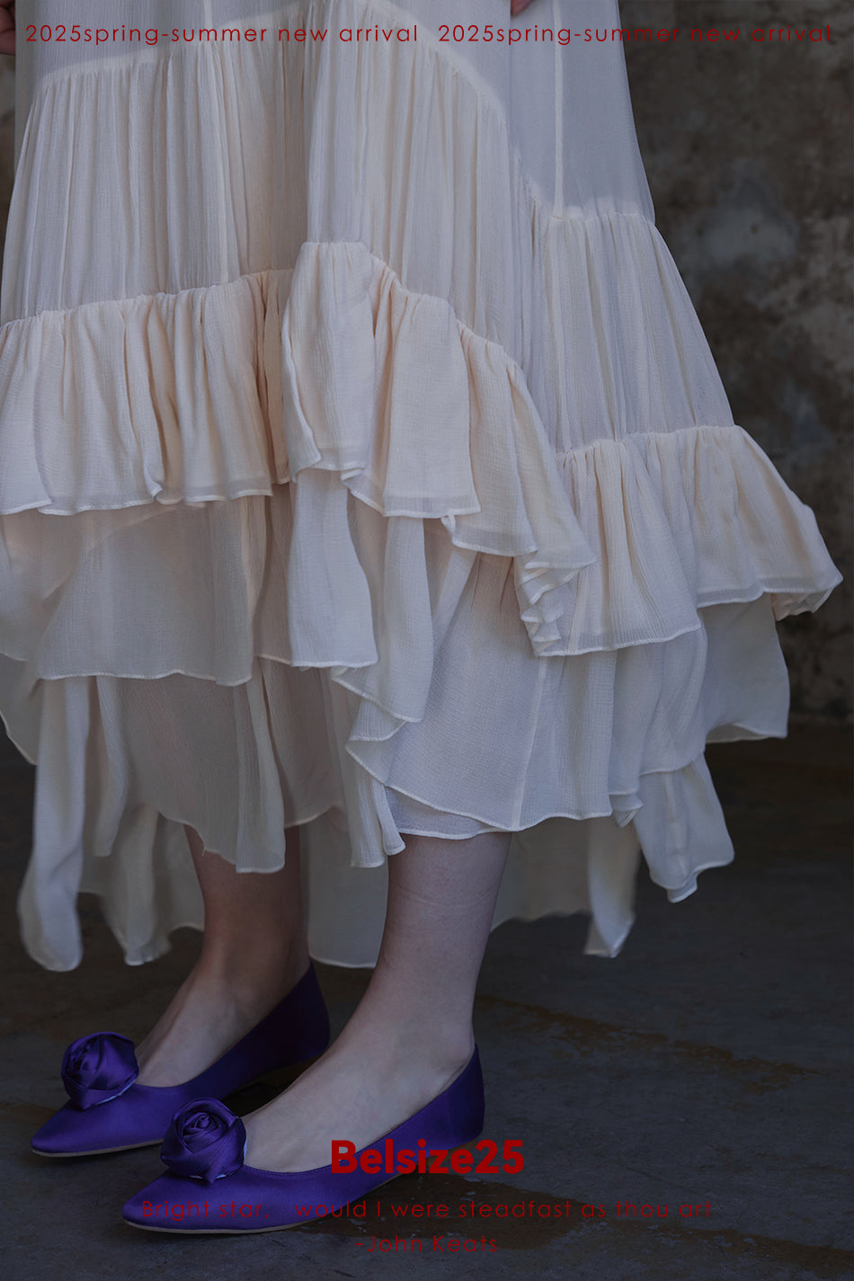 Layers dress Pure mulberry silk halter dress with an intricate hem