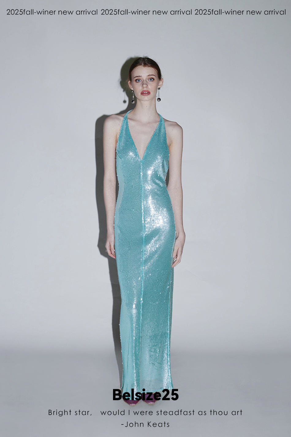 Mayfair Series 2 Sequin halter neck backless dress