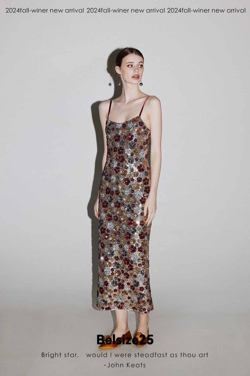 Mayfair series—Garden dress Heavy sequined halter evening gown
