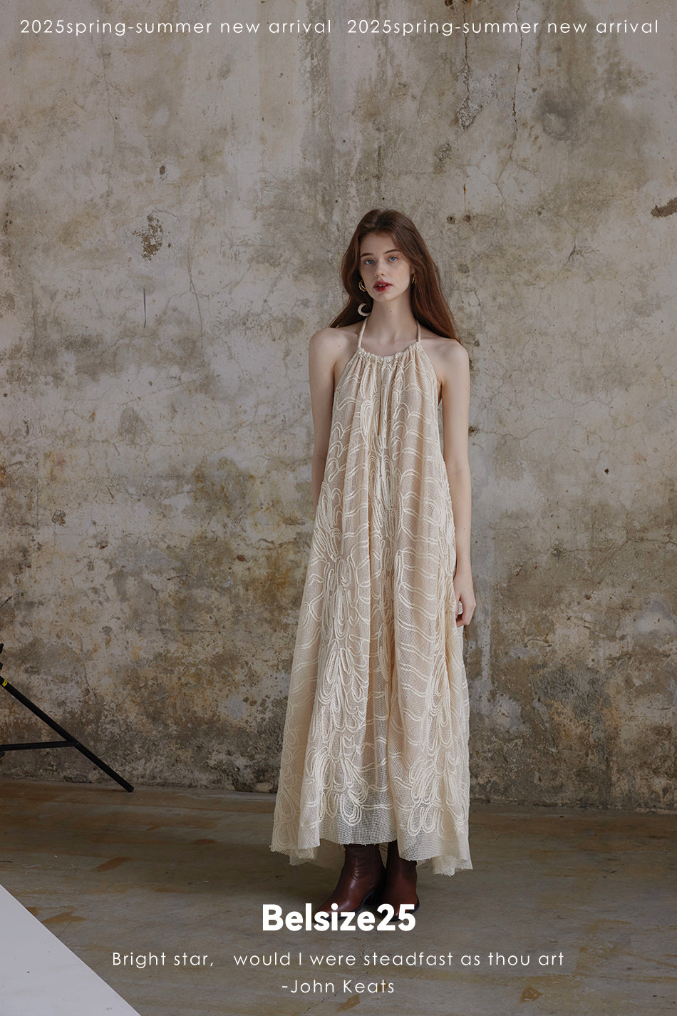 Woven Beige Woven backless dress/vacation dress