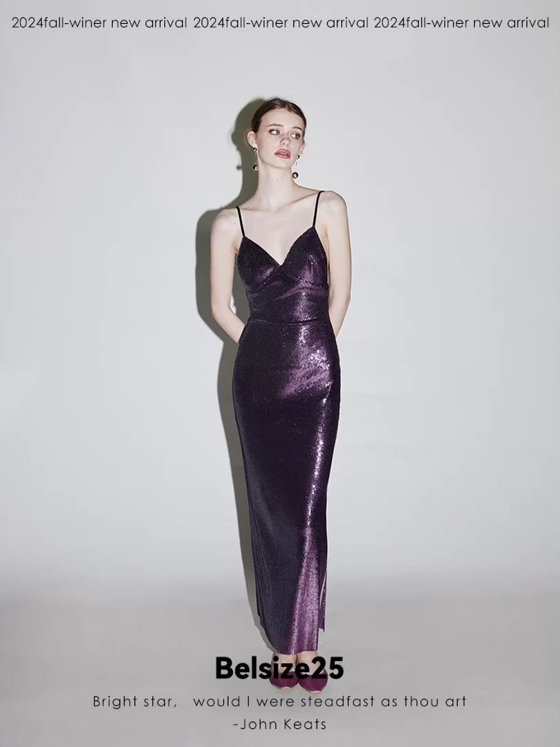 Mayfair series—Purple dress Heavy sequined purple dress