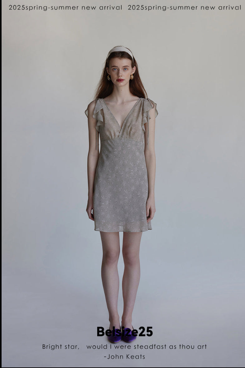 Belsize25 Butterfly dress Butterfly Sleeve Rayon Bias Dress