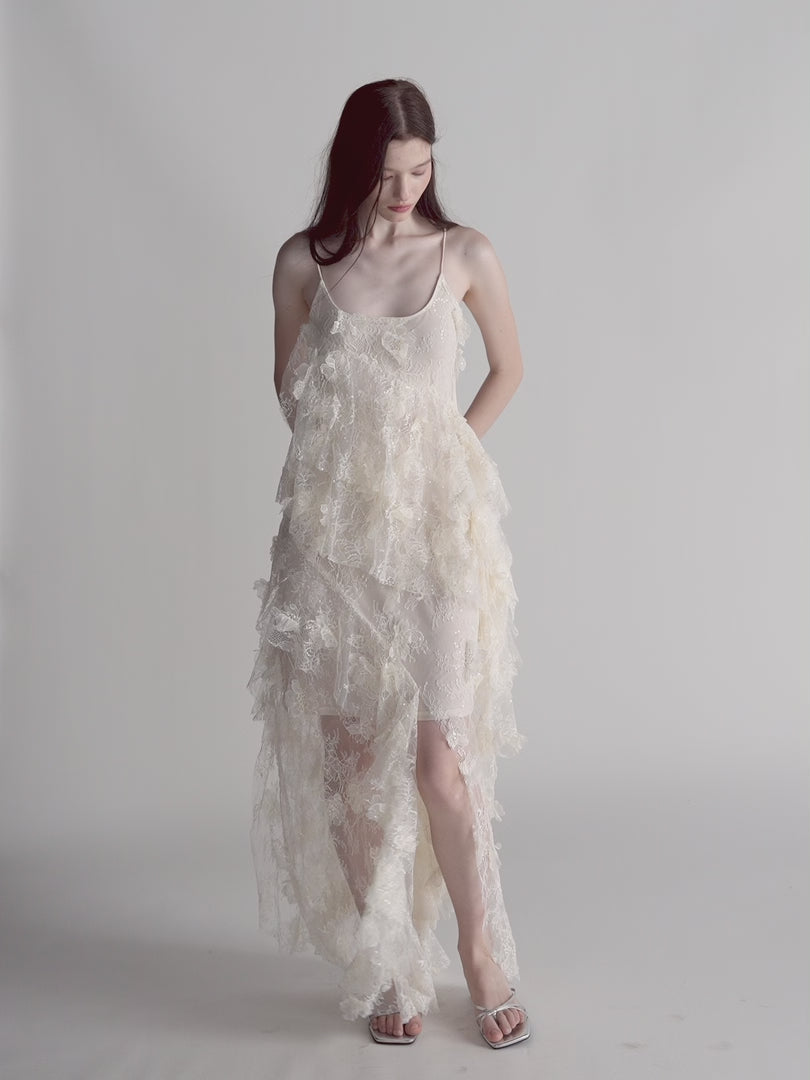 Sakara 3D Floral Beaded Strap Dress – Statement Resort Wear