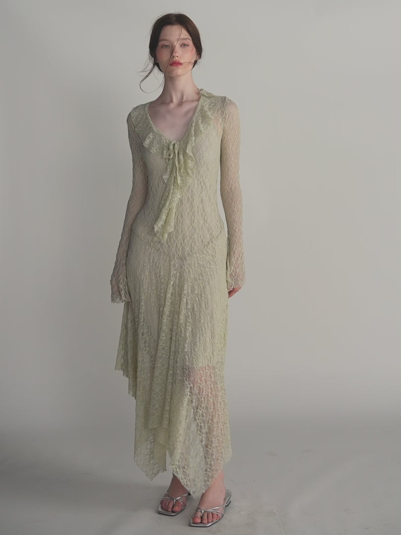 French-Inspired Stretch Lace Low Waist Slip Dress
