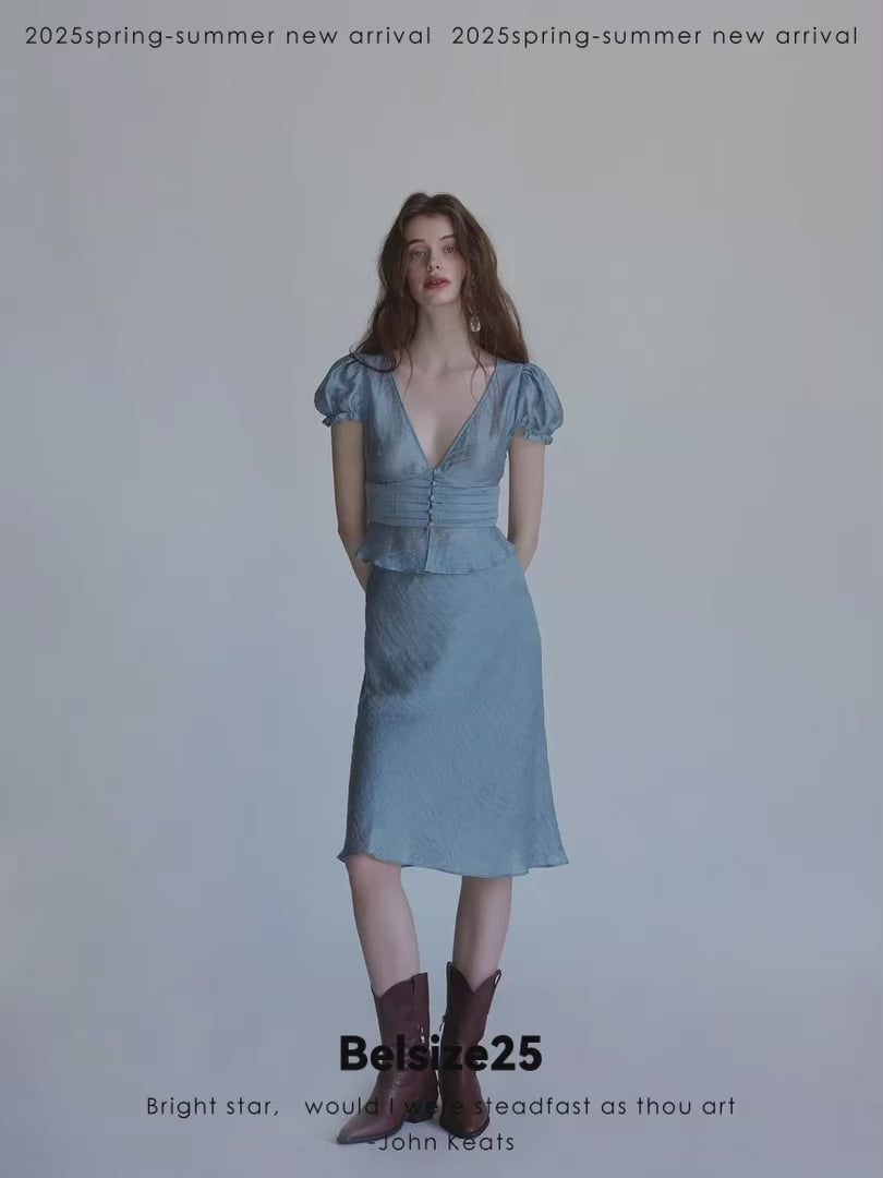 Blue Belair French Jacquard Ocean Blue Set